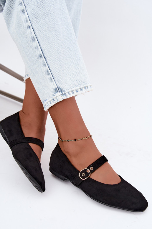 Ballerines style Mary Jane couleur noire Nolenne