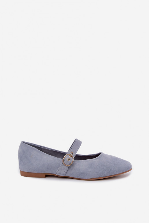 Ballerines style Mary Jane couleur bleue Nolenne