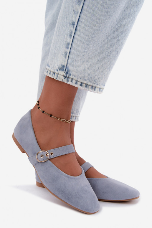 Ballerines style Mary Jane couleur bleue Nolenne