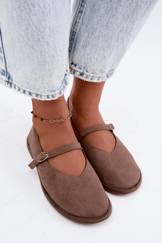 Ballerines type barefoot avec des sangles couleur argile Rhoselle