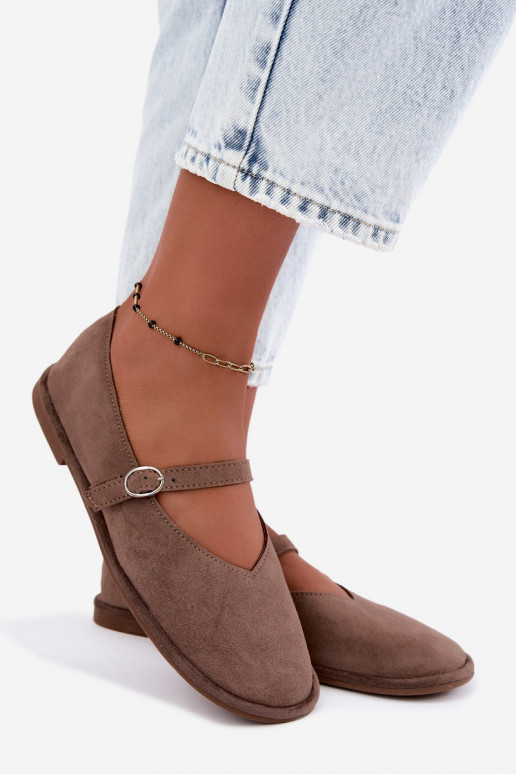 Barefoot Ballerinas mit Riemen in Lehmfarbe Rhoselle