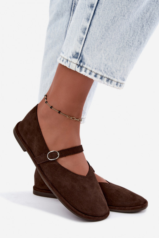 Ballerines type barefoot avec des sangles couleur chocolat Rhoselle