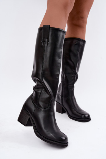 bottes hautes isolées avec talons en couleur noire Perrisa 2