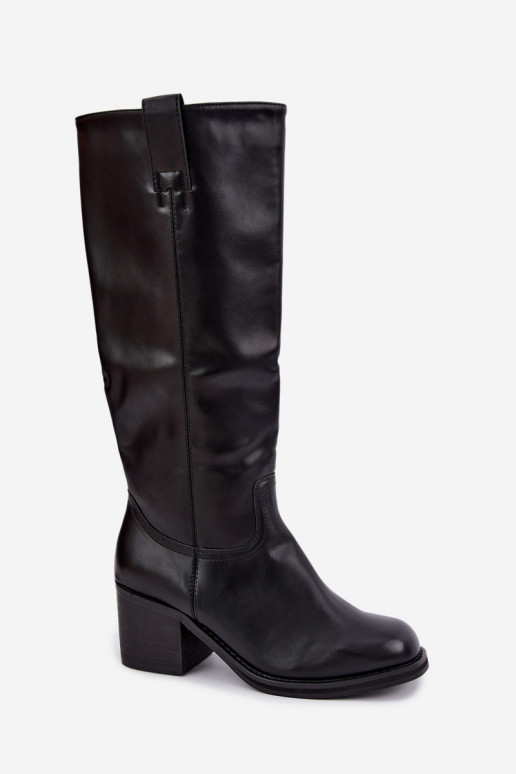 bottes hautes isolées avec talons en couleur noire Perrisa