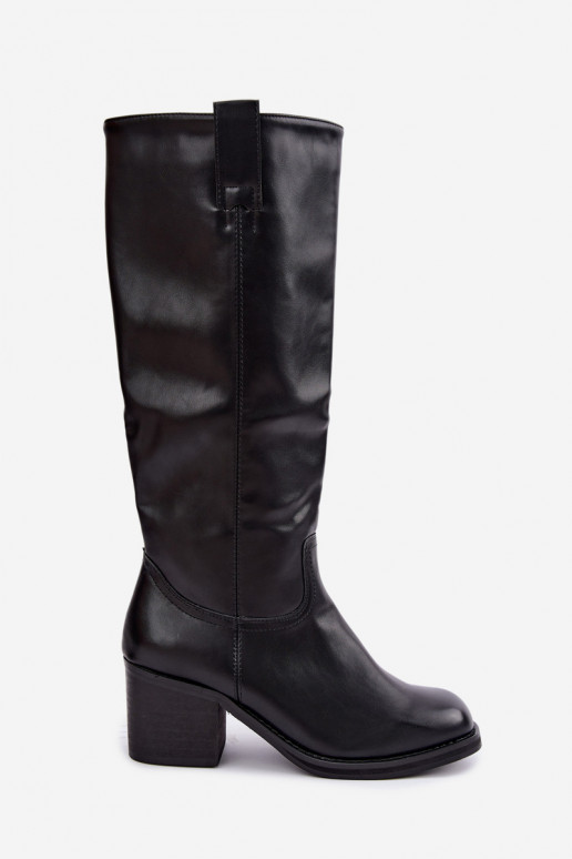 bottes hautes isolées avec talons en couleur noire Perrisa