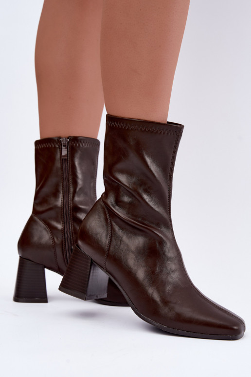 Bottines brunes pour femmes Veradis