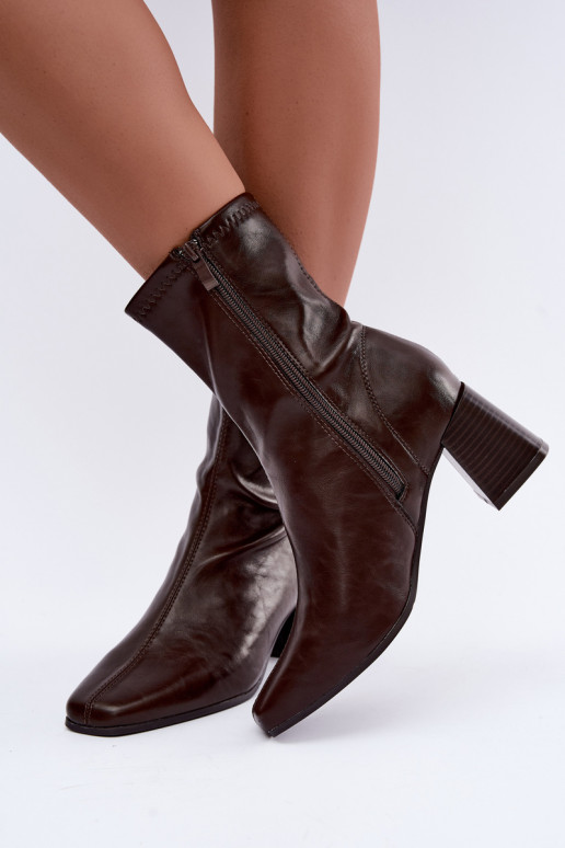 Bottines brunes pour femmes Veradis