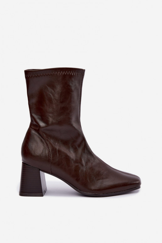 Bottines brunes pour femmes Veradis