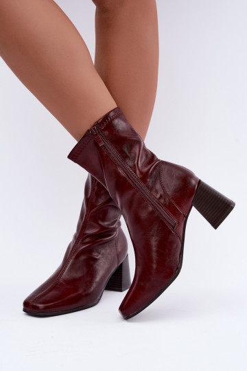 Bottines bordeaux pour femmes Veradis 2