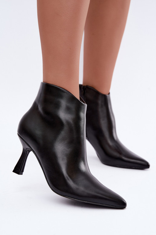 Bottines noires à bouts pointus Florenne