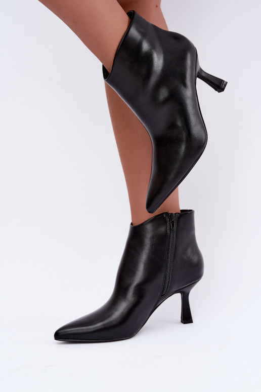 Bottines noires à bouts pointus Florenne