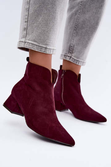 Bottines bordeaux à bouts pointus Klocke Heliara 2