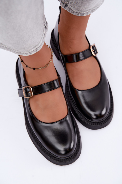 Chaussures noires à talons larges Lareine