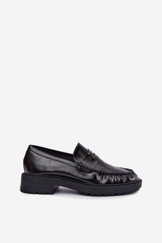 Mocassins noirs avec volants Rhosyn