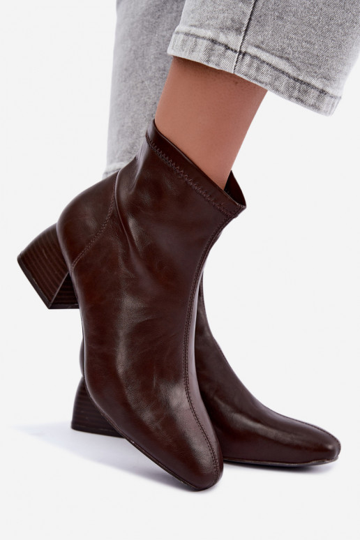 Estelle Stiefeletten aus Kunstleder in Schokoladenfarbe
