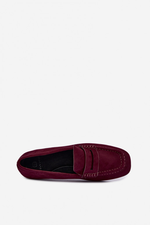 Sylvana mocassins plats pour femmes couleur bordeaux