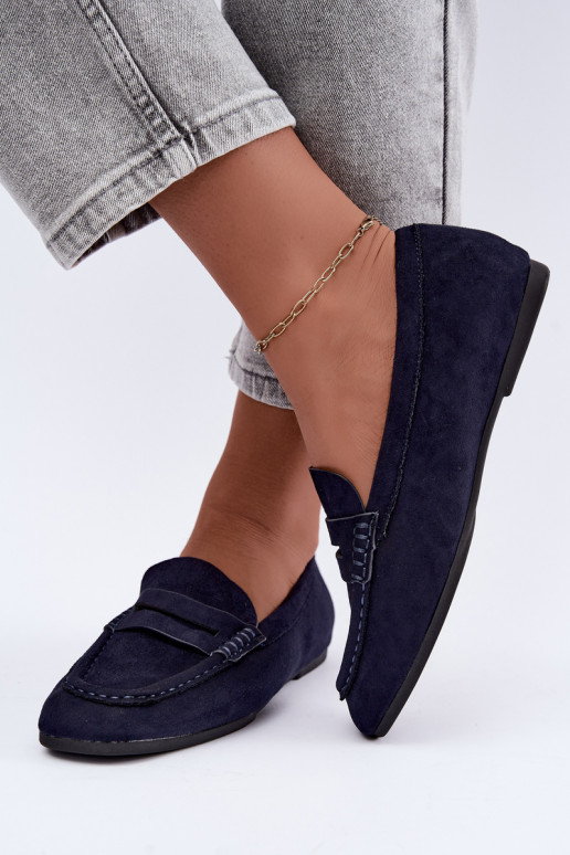 Sylvana mocassins plats pour femmes couleur bleu foncé