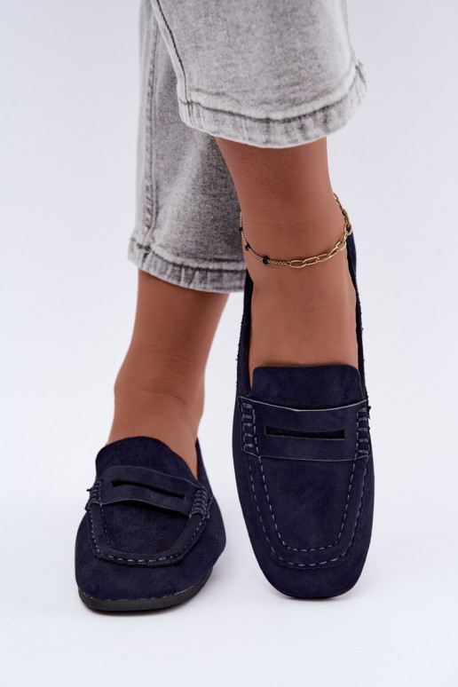 Sylvana mocassins plats pour femmes couleur bleu foncé