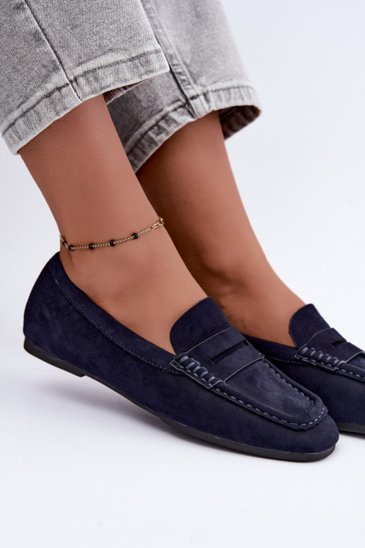 Sylvana mocassins plats pour femmes couleur bleu foncé