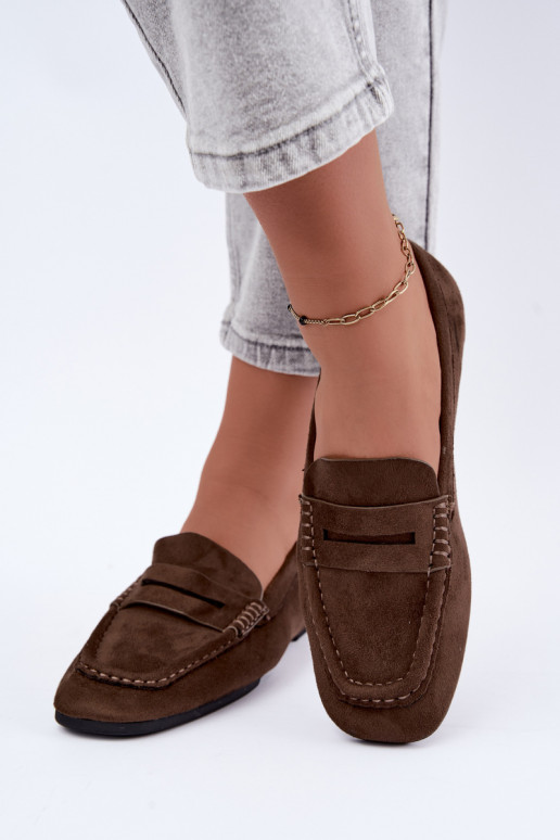 Sylvana platte dames mocassins in zandkleur