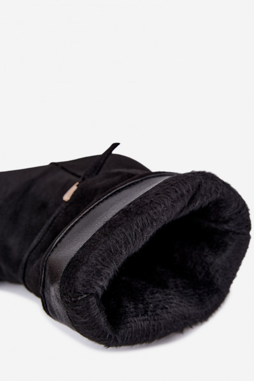 Eponine bottines chaudes à enfiler avec talons fins couleur noire