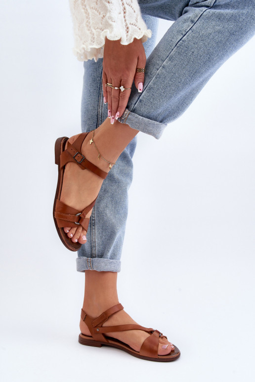 Sandales brunes pour femmes Zazoo 40182