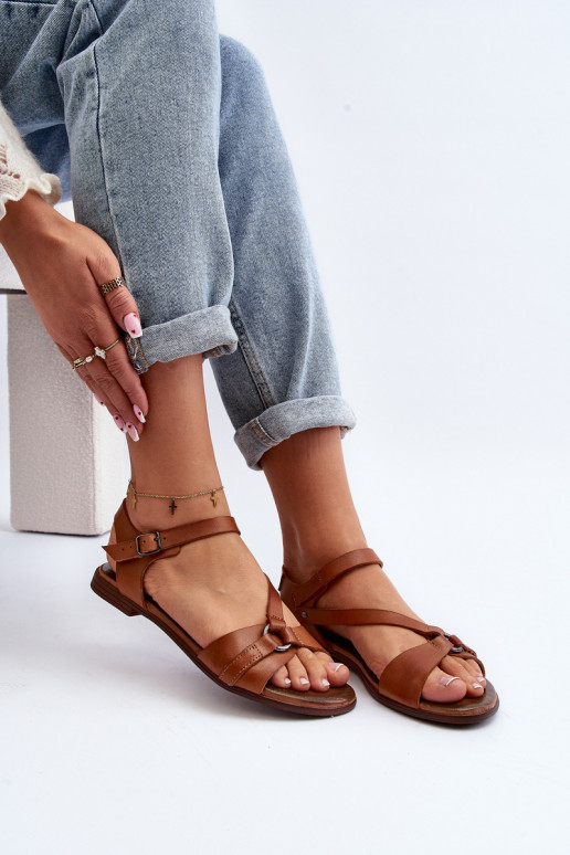 Sandales brunes pour femmes Zazoo 40182