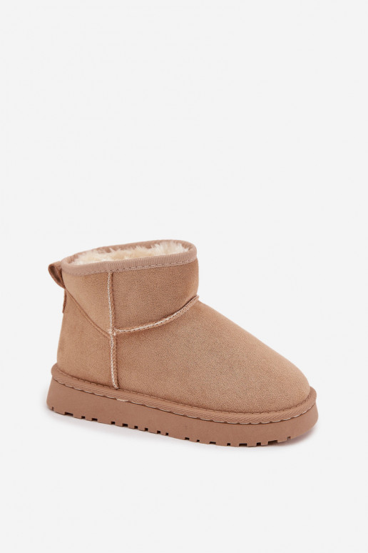 Bottes de neige beiges pour enfants avec isolation et fourrure à l'intérieur Mireya