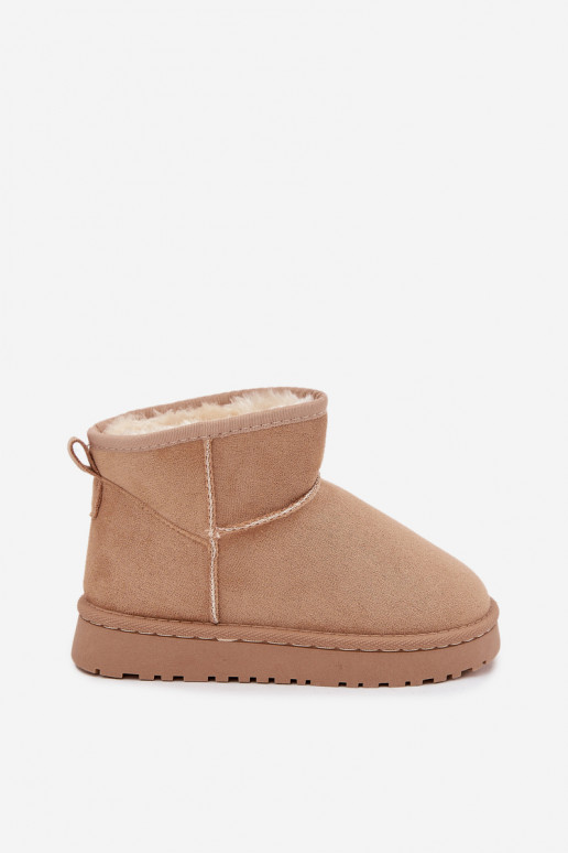 Bottes de neige beiges pour enfants avec isolation et fourrure à l'intérieur Mireya