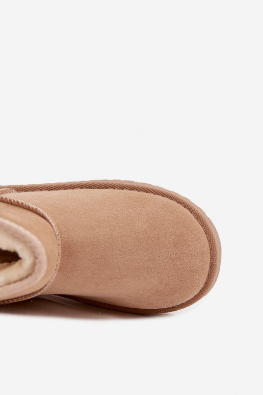 Bottes de neige beiges pour enfants avec isolation et fourrure à l'intérieur Mireya