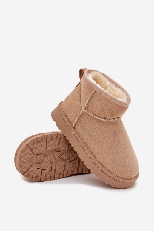 Bottes de neige beiges pour enfants avec isolation et fourrure à l'intérieur Mireya