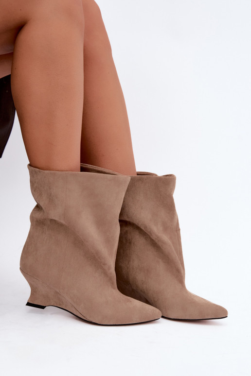 Bottines à enfiler avec plateforme en couleur sable Coralise