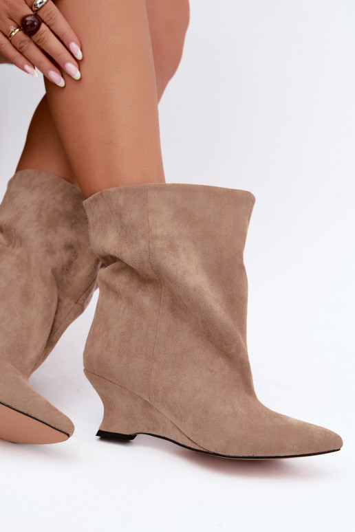 Bottines à enfiler avec plateforme en couleur sable Coralise