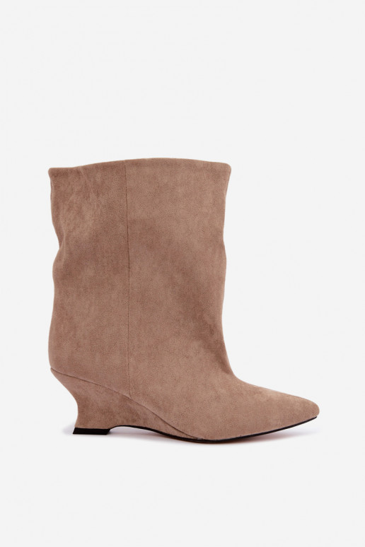 Bottines à enfiler avec plateforme en couleur sable Coralise