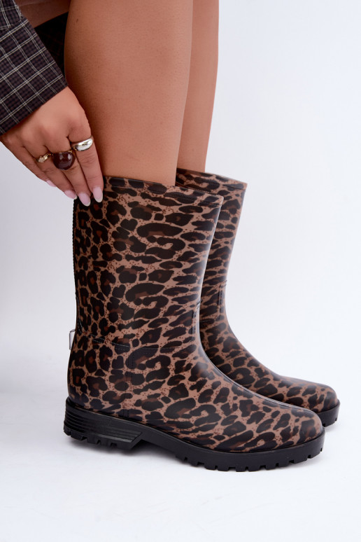 Bottes en caoutchouc pour hommes Solavelle avec imprimé léopard