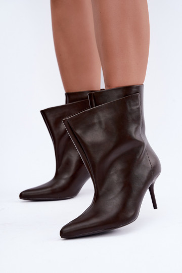 Bottines isolées Damarielle avec talons fins bruns 2