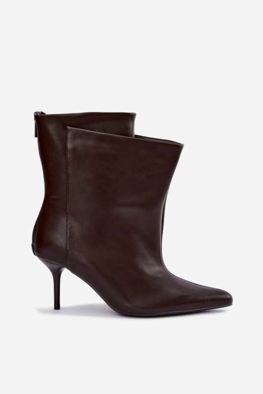 Bottines isolées Damarielle avec talons fins bruns