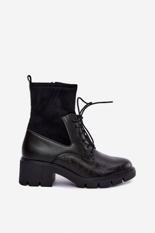 Bottines isolées pour femmes avec talons noires Aurelis