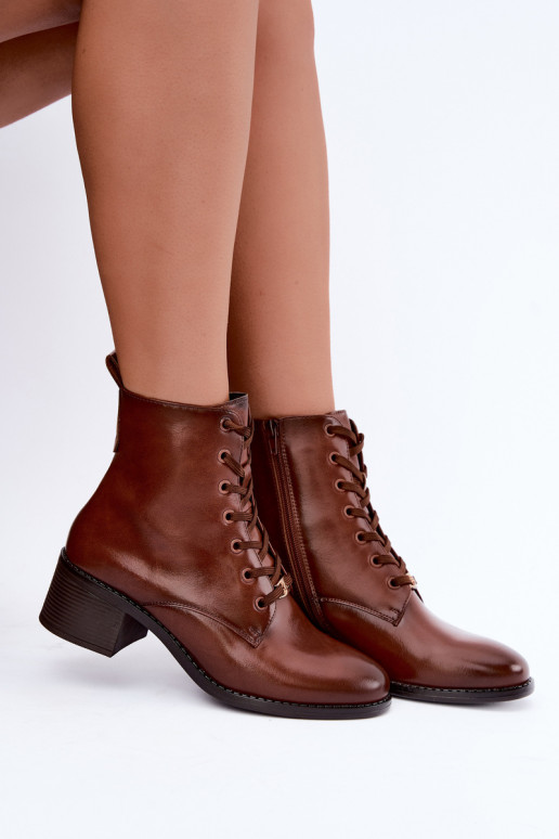 Bottines isolées à lacets Klocke marron Florisse