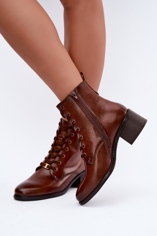 Bottines isolées à lacets Klocke marron Florisse