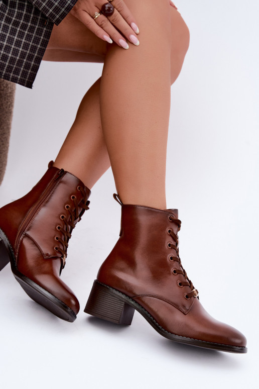 Bottines isolées à lacets Klocke marron Florisse