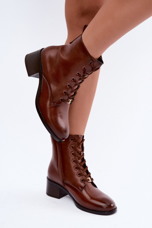 Bottines isolées à lacets Klocke marron Florisse