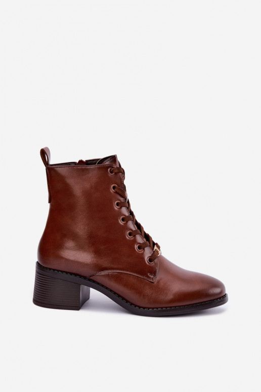 Klocke geïsoleerde veterschoenen bruin Florisse