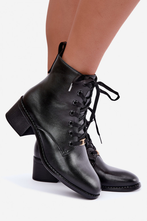 Klocke geïsoleerde veterschoenen zwart Florisse