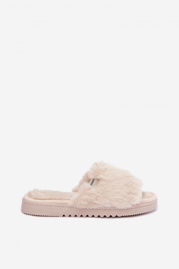 Chaussons pour femmes avec fourrure couleur sable Loraline 2