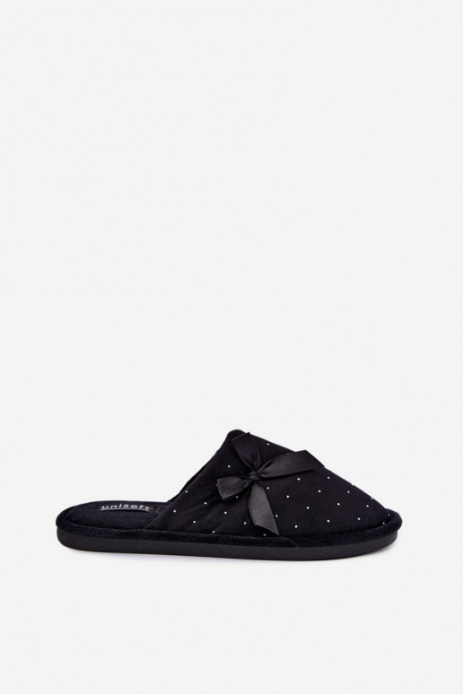Chaussons décorés avec des nœuds noirs Loriane