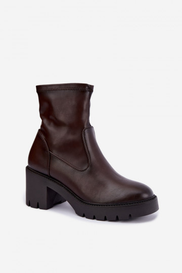 Klocke geïsoleerde enkellaarsjes Vinceza 58672 chocolade
