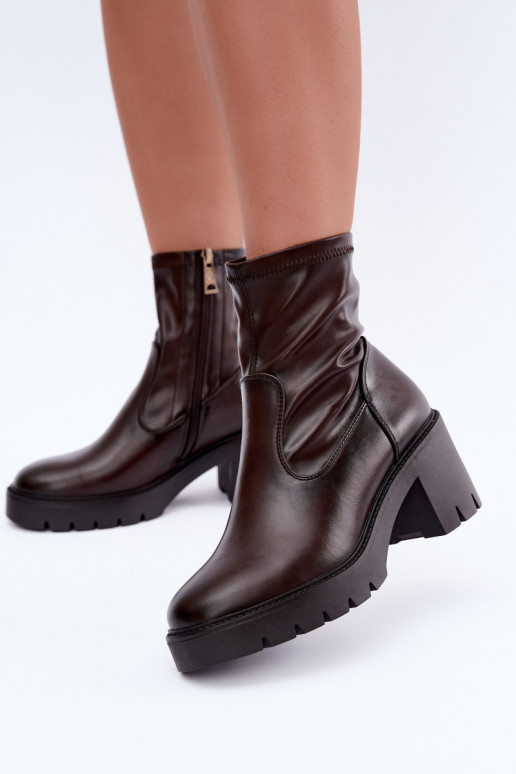 Bottines isolées Klocke Vinceza 58672 chocolat