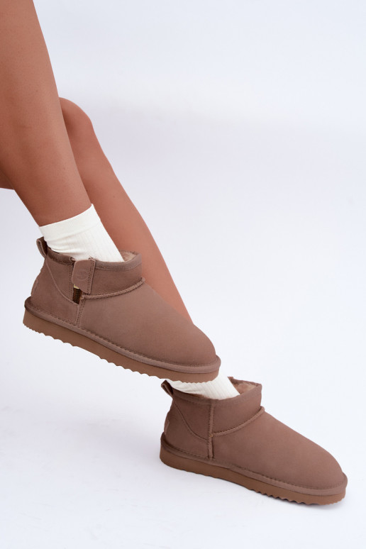 Bottes de neige en faux daim avec fermeture éclair couleur sable Vinceza 97971