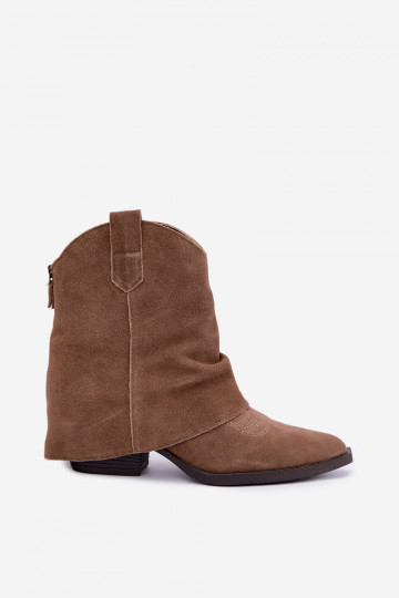 bottines doublées avec talons Vinceza 31715 en couleur sable 2